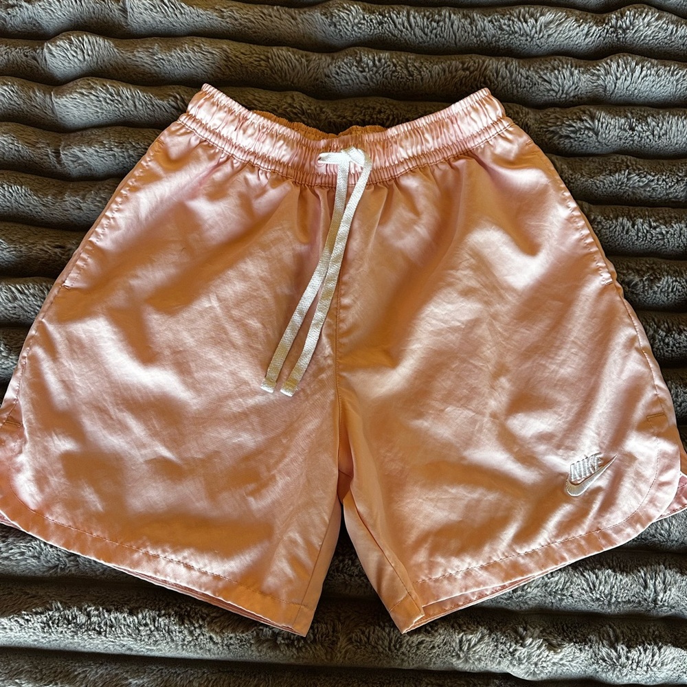 Nike Light Pink Elastic Waist Athletic Shorts